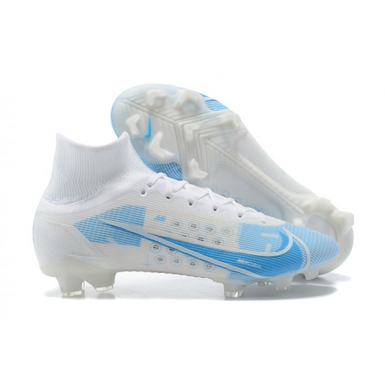 Kopačky Nike Mercurial Superfly 8 Elite FG High-top Modrý Bílý