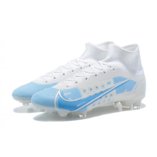 Kopačky Nike Mercurial Superfly 8 Elite FG High-top Modrý Bílý