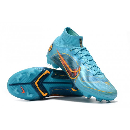 Kopačky Nike Mercurial Superfly 8 Elite FG High-top Modrý