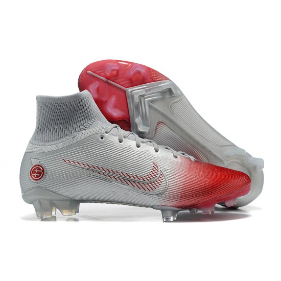 Kopačky Nike Mercurial Superfly 8 Elite FG High-top Sliver Červené