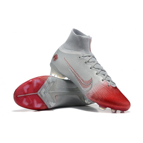 Kopačky Nike Mercurial Superfly 8 Elite FG High-top Sliver Červené