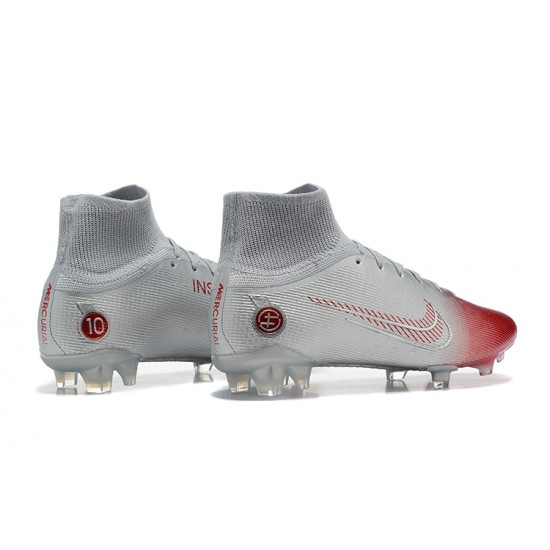 Kopačky Nike Mercurial Superfly 8 Elite FG High-top Sliver Červené