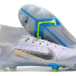 Kopačky Nike Mercurial Superfly 8 Elite FG High-top Bílý Modrý Multi