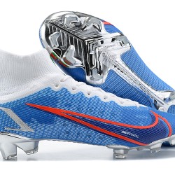 Kopačky Nike Mercurial Superfly 8 Elite FG High-top Bílý Modrý Sliver