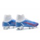 Kopačky Nike Mercurial Superfly 8 Elite FG High-top Bílý Modrý Sliver