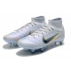 Kopačky Nike Mercurial Superfly VIII Elite SG PRO Anti Clog High-top Bílý Modrý 