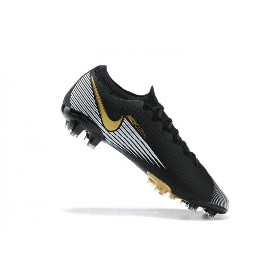 Kopačky Nike Mercurial Vapor 13 Elite FG Černá Zlato Bílý Low-top