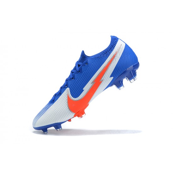 Kopačky Nike Mercurial Vapor 13 Elite FG Modrý Bílý Oranžovýý Low-top