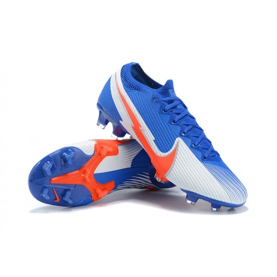 Kopačky Nike Mercurial Vapor 13 Elite FG Modrý Bílý Oranžovýý Low-top