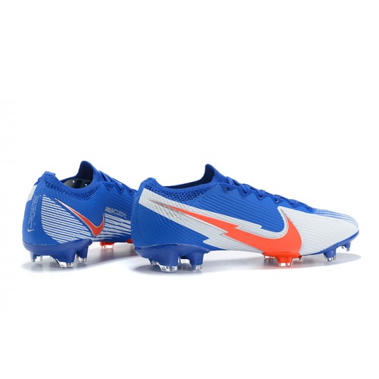 Kopačky Nike Mercurial Vapor 13 Elite FG Modrý Bílý Oranžovýý Low-top