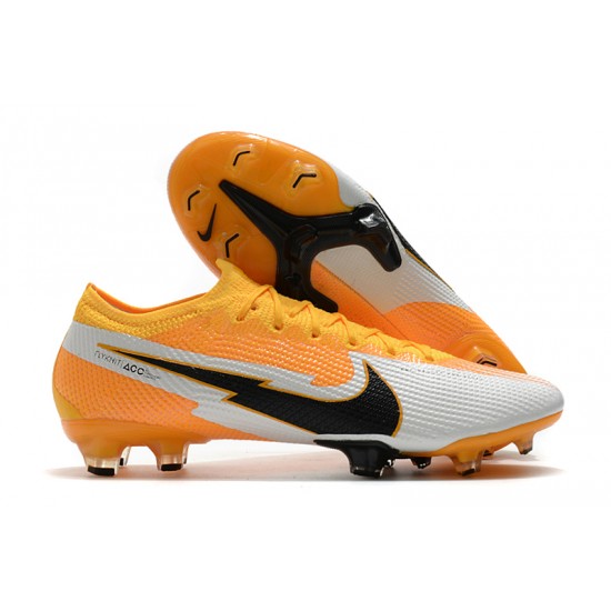 Kopačky Nike Mercurial Vapor 13 Elite FG Low-Top Bílý Oranžovýý Černá