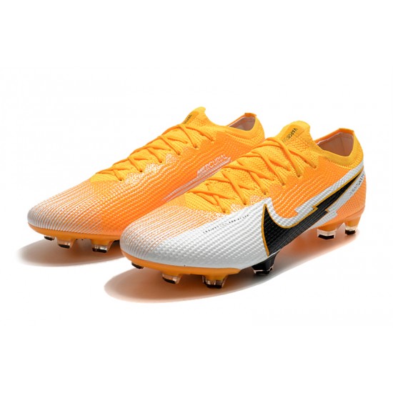 Kopačky Nike Mercurial Vapor 13 Elite FG Low-Top Bílý Oranžovýý Černá