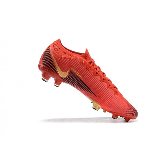 Kopačky Nike Mercurial Vapor 13 Elite FG Červené Černá Zlato Low-top