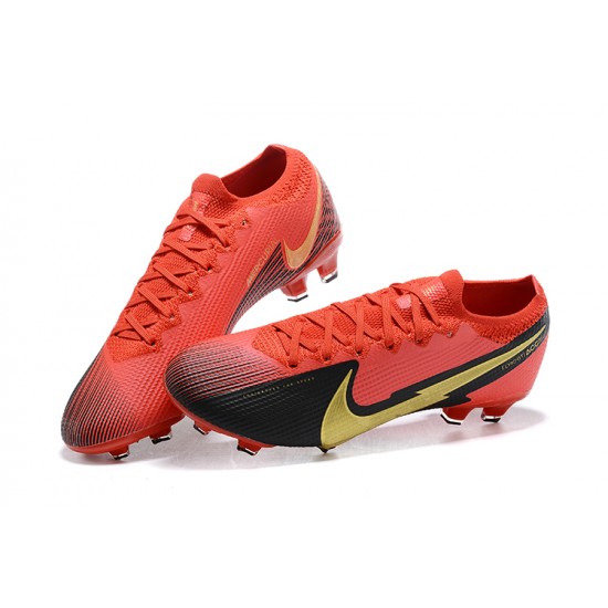 Kopačky Nike Mercurial Vapor 13 Elite FG Červené Černá Zlato Low-top