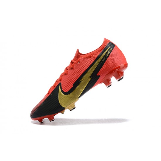 Kopačky Nike Mercurial Vapor 13 Elite FG Červené Černá Zlato Low-top