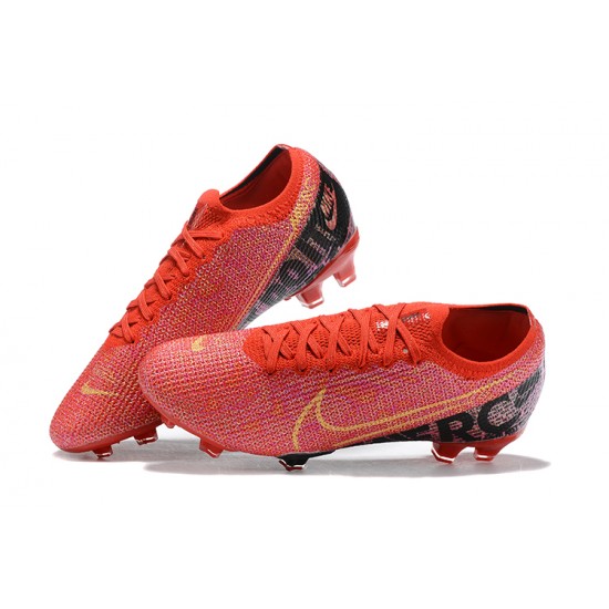 Kopačky Nike Mercurial Vapor 13 Elite FG Červené Černá Oranžovýý Low-top