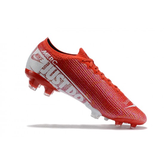 Kopačky Nike Mercurial Vapor 13 Elite FG Červené Bílý Low-top