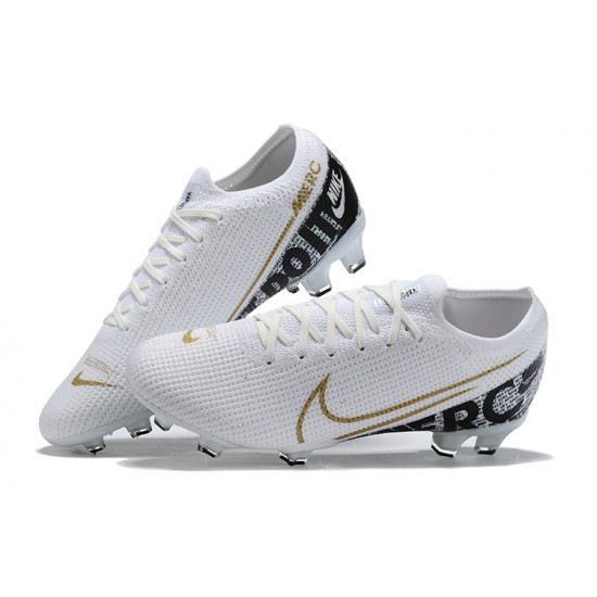 Kopačky Nike Mercurial Vapor 13 Elite FG Bílý Černá Zlato Zelená Low-top