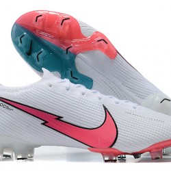 Kopačky Nike Mercurial Vapor VII 13 Elite FG Bílý Růžový Modrý Zelená Low-top