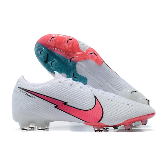 Kopačky Nike Mercurial Vapor VII 13 Elite FG Bílý Růžový Modrý Zelená Low-top