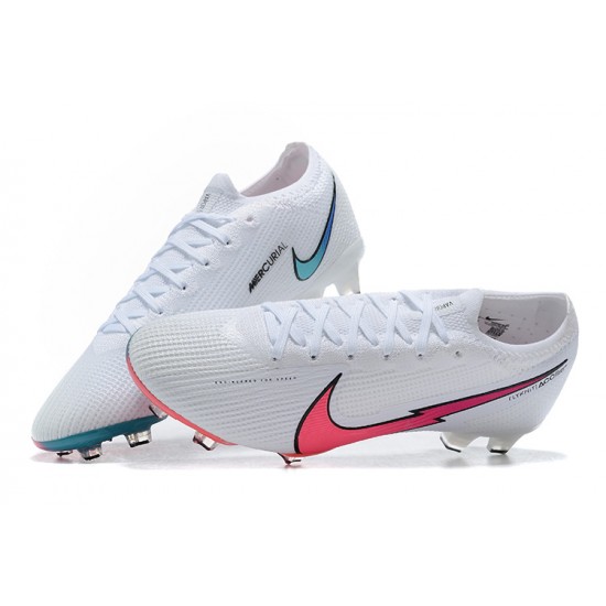 Kopačky Nike Mercurial Vapor VII 13 Elite FG Bílý Růžový Modrý Zelená Low-top