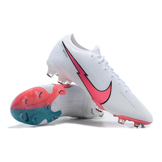 Kopačky Nike Mercurial Vapor VII 13 Elite FG Bílý Růžový Modrý Zelená Low-top