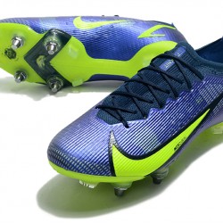 Kopačky Nike Mercurial Vapor XIV Elite SG PRO Anti Clog Low-top Deep Modrý Žlutý