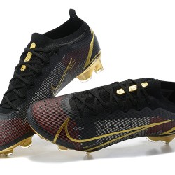 Kopačky Nike Mercurial Vapor Xiv Elite FG Černá Zlato Deepwine Low-top