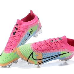 Kopačky Nike Mercurial Vapor Xiv Elite FG Růžový Modrý Zelená Černá Sliver Low-top