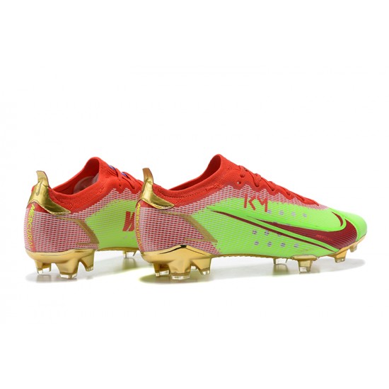 Kopačky Nike Mercurial Vapor Xiv Elite FG Červené Zelená Zlato Low-top