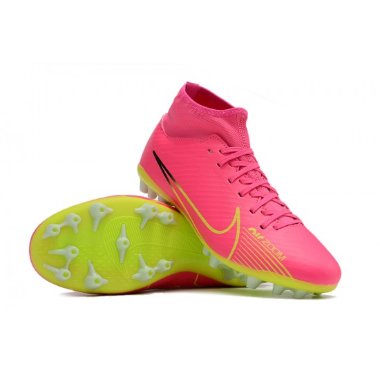 Kopačky Nike Air Zoom Mercurial Superfly IX Academy AG High-top Zelená Růžový