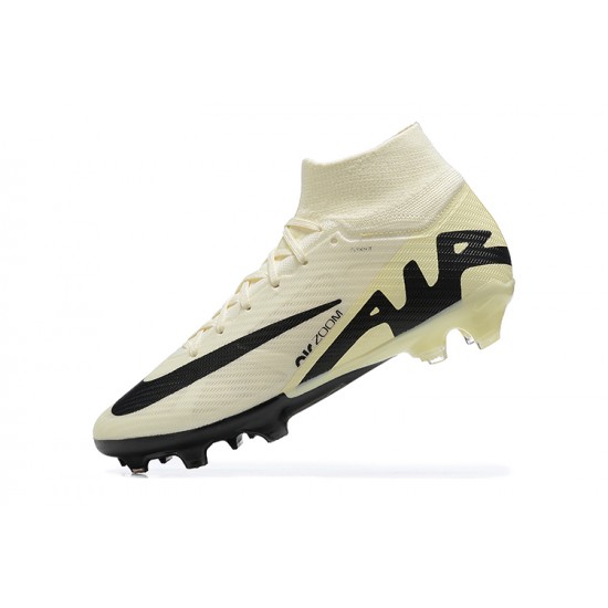 Kopačky Nike Air Zoom Mercurial Superfly Ix Elite Fg Béžový Černá High-top Football Cleats