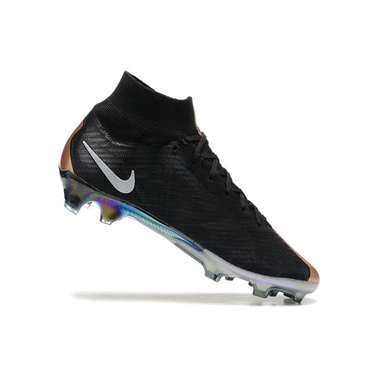 Kopačky Nike Air Zoom Mercurial Superfly Ix Elite Fg Černá Zlato Bílý High-top Football Cleats