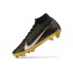 Kopačky Nike Air Zoom Mercurial Superfly Ix Elite Fg Černá Bílý Zlato High-top Football Cleats