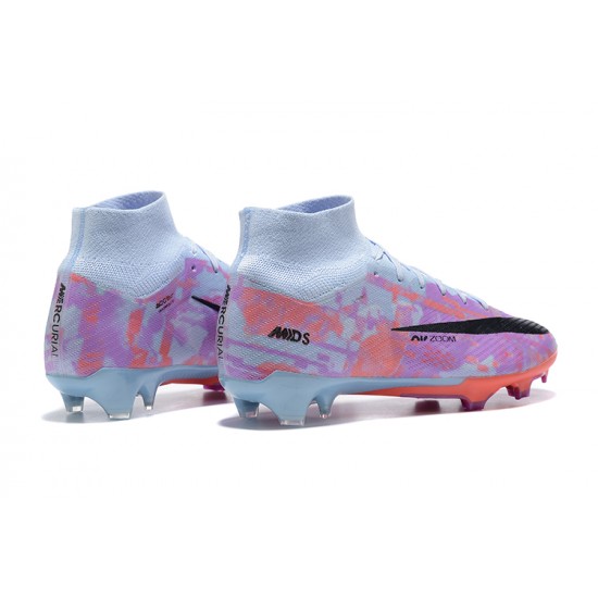 Kopačky Nike Air Zoom Mercurial Superfly Ix Elite Fg Modrý Nachový High-top Football Cleats