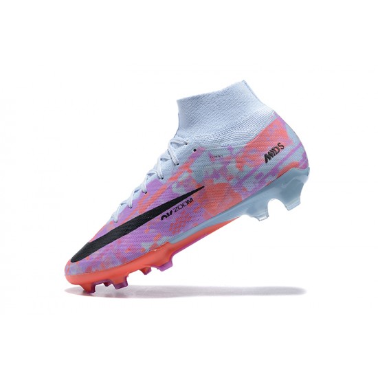 Kopačky Nike Air Zoom Mercurial Superfly Ix Elite Fg Modrý Nachový High-top Football Cleats