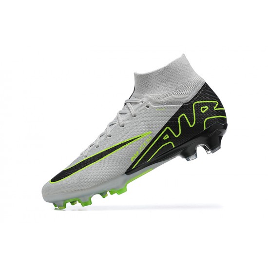 Kopačky Nike Air Zoom Mercurial Superfly Ix Elite Fg Šedá Černá Zelená High-top Football Cleats