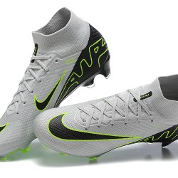 Kopačky Nike Air Zoom Mercurial Superfly Ix Elite Fg Šedá Černá Zelená High-top Football Cleats