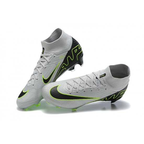 Kopačky Nike Air Zoom Mercurial Superfly Ix Elite Fg Šedá Černá Zelená High-top Football Cleats