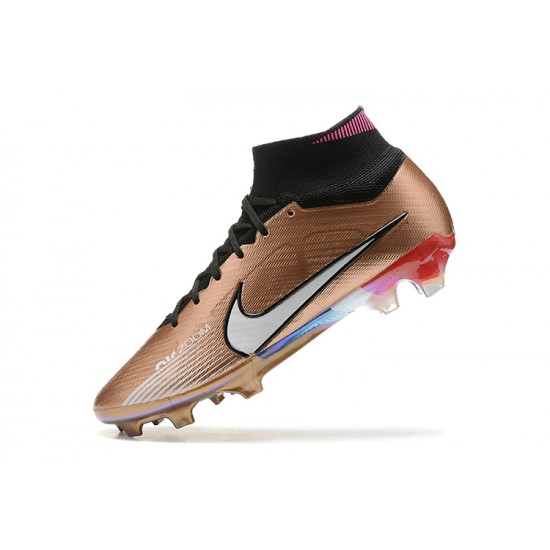 Kopačky Nike Air Zoom Mercurial Superfly Ix Elite Fg Růžový Černá Bílý Modrý High-top Football Cleats