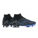 Kopačky Nike Air Zoom Mercurial Superfly Ix Elite Fg Bílý Modrý Černá High-top Football Cleats