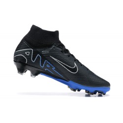 Kopačky Nike Air Zoom Mercurial Superfly Ix Elite Fg Bílý Modrý Černá High-top Football Cleats