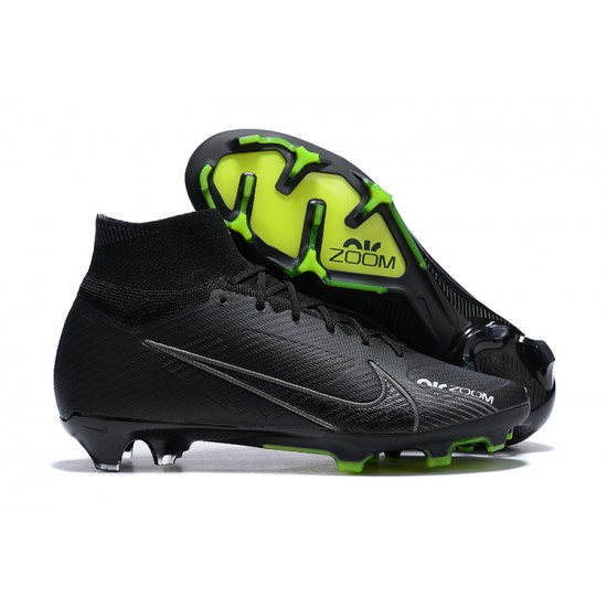 Kopačky Nike Air Zoom Mercurial Superfly Ix Elite Fg Bílý Zelená Černá High-top Football Cleats