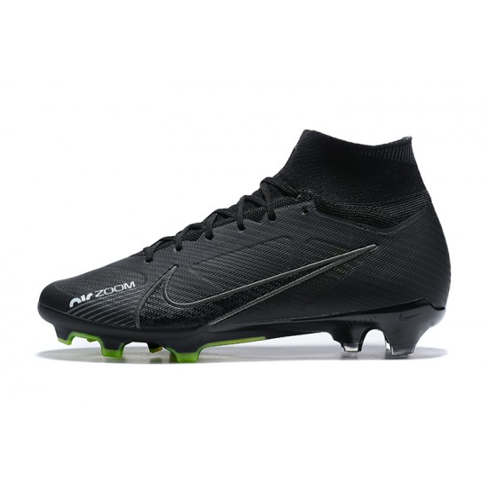 Kopačky Nike Air Zoom Mercurial Superfly Ix Elite Fg Bílý Zelená Černá High-top Football Cleats