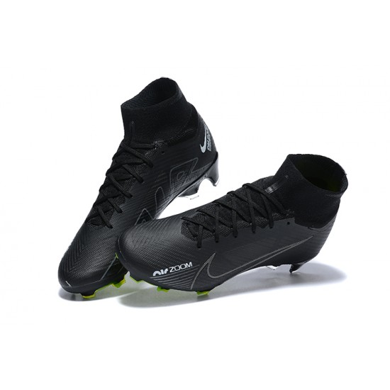 Kopačky Nike Air Zoom Mercurial Superfly Ix Elite Fg Bílý Zelená Černá High-top Football Cleats