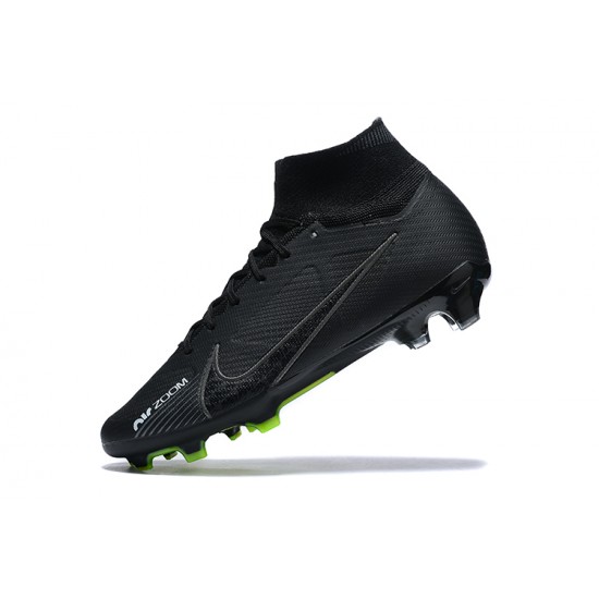 Kopačky Nike Air Zoom Mercurial Superfly Ix Elite Fg Bílý Zelená Černá High-top Football Cleats