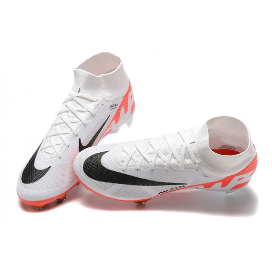 Kopačky Nike Air Zoom Mercurial Superfly Ix Elite Fg Bílý Oranžovýý Černá High-top Football Cleats