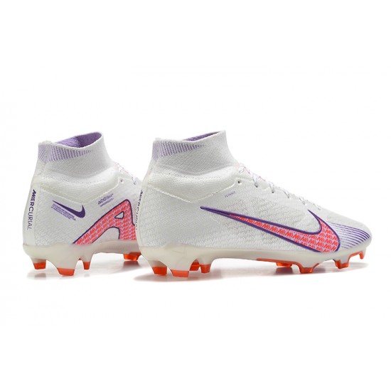 Kopačky Nike Air Zoom Mercurial Superfly Ix Elite Fg Bílý Růžový LightNachový High-top Football Cleats