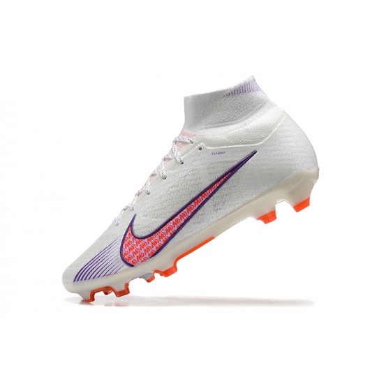 Kopačky Nike Air Zoom Mercurial Superfly Ix Elite Fg Bílý Růžový LightNachový High-top Football Cleats