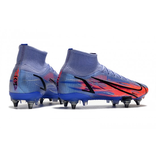 Kopačky Nike Mercurial Vapor XIV Elite SG PRO Anti Clog High-top Deep Modrý